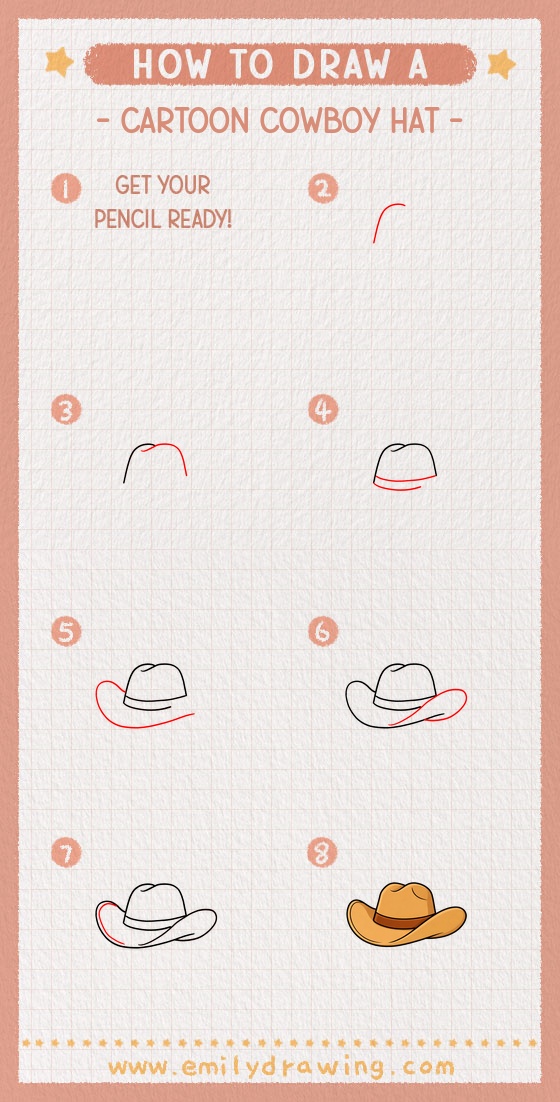 how to draw a cartoon cowboy hat pinterest pin